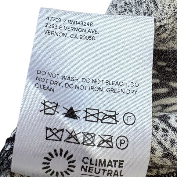 Reformation Slip Crimini Midi Dress 2 Black White Palm Tree Surfboard Slit - Picture 7 of 7